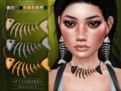 Blahberry Pancake Fishbone Necklace The Sims 4 Download