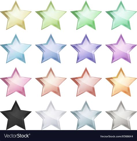 Multicolored Glossy Stars That Can Be Used For The