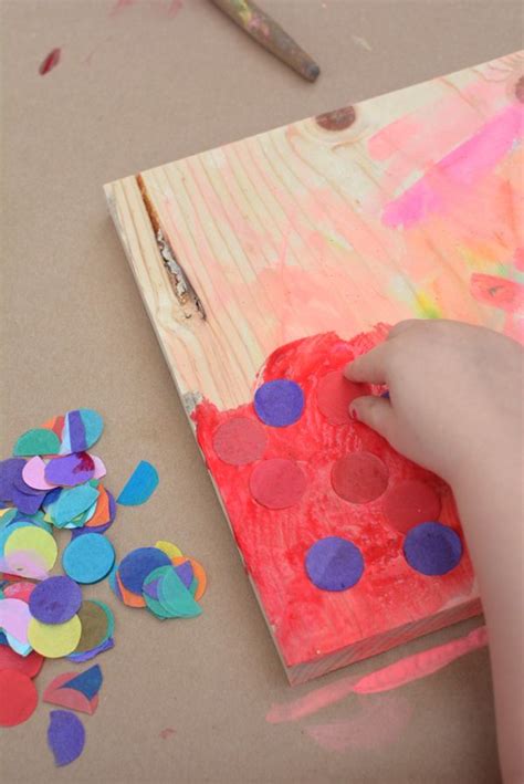 Salt Painting Collage Process Art For Kids Meri Cherry Art For