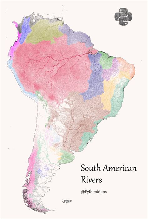Python Maps On Twitter South American Rivers This Map Shows The