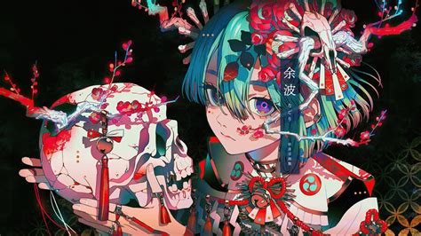 Anime Girl Skull Art 4k 62613 Wallpaper