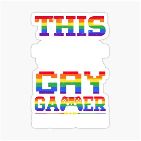 Gaymer Rainbow Pride Month Video Game Player Gay Gamer Sticker For