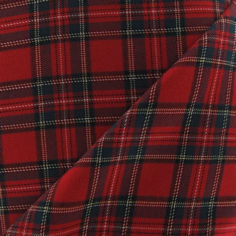 Scottish Tartan Fabric Red Berwickshire X10cm