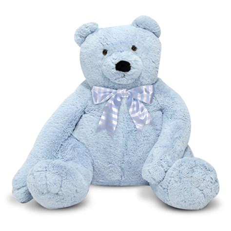 Jumbo Blue Teddy Bear Plush Fat Brain Toys
