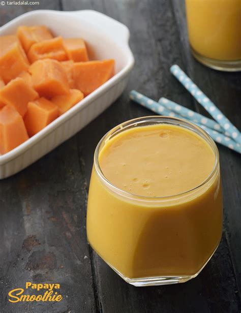 Papaya Smoothie Recipe Healthy Papaya Milk And Curd Smoothie