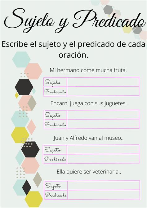 Sujeto Y Predicado Worksheet For 2º Primaria Live Worksheets