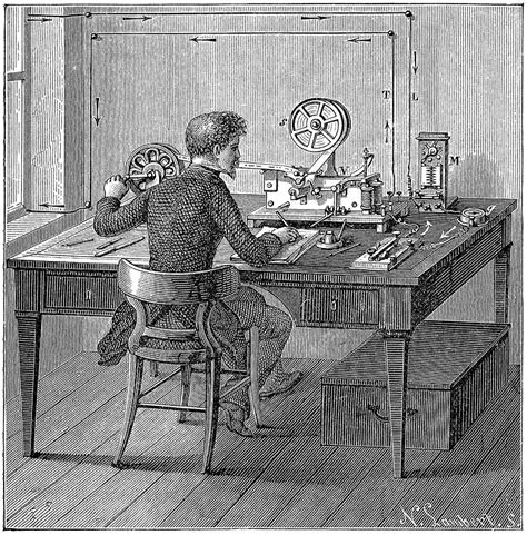 Electric Printing Telegraph 1887 Stock Image C0450775 Science