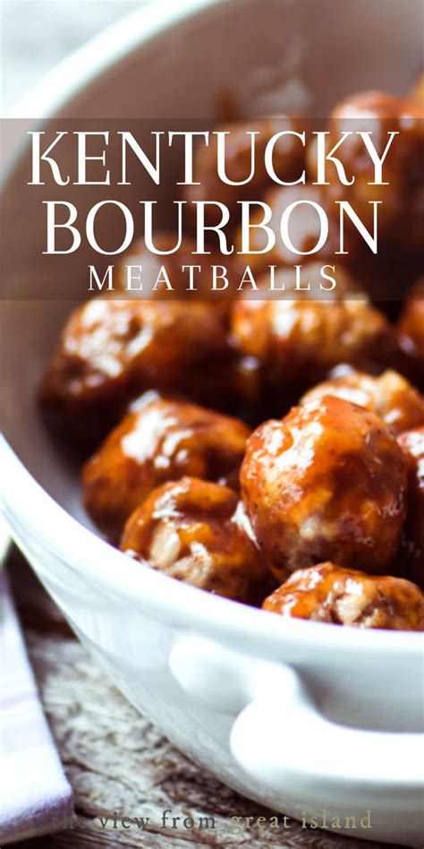 Several venison bbq bourbon meatballs with serving . Kentucky Derby Bourbon Meatballs! in 2021 | Crockpot ...