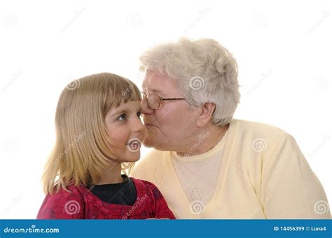 Grandma And Granddaughter Stock Image Image Of Speak 14456399