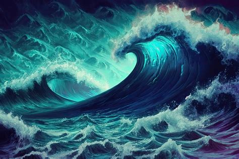 Download Ai Generated Waves Ocean Royalty Free Stock Illustration