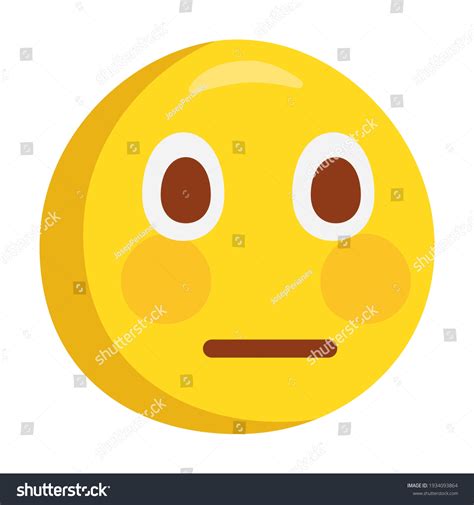 Flushed Emoji Icon Illustration Embarrassed Vector เวกเตอร์สต็อก ปลอดค่าลิขสิทธิ์ 1934093864