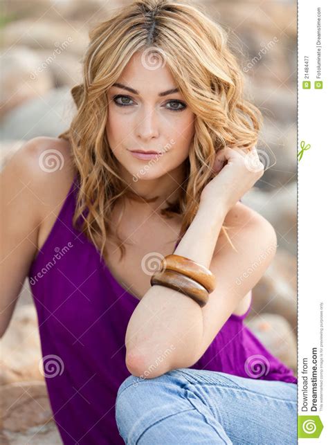 Beautiful Young Woman Stock Image Image Of American 21484477