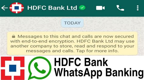 Hdfc Bank Whatsapp Banking How To Use Hdfc Bank Whatsapp Banking