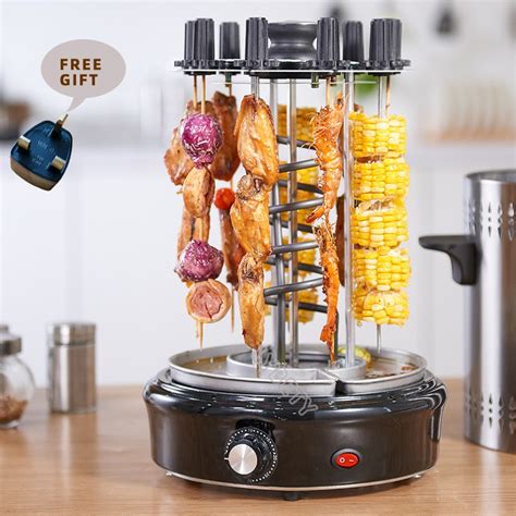 Haoluck Vertical Electric Bbq Kebab Grill Machine Automatic Rotating