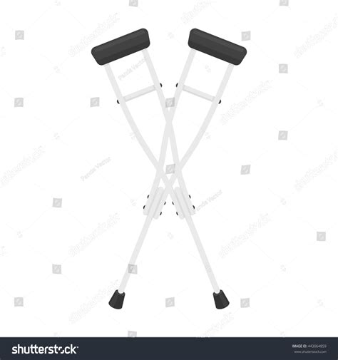 Crutches Icon Cartoon Stock Vector Royalty Free 443064859 Shutterstock