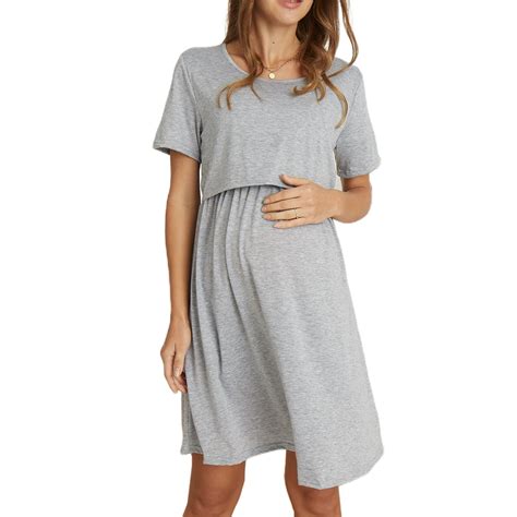 Casual Maternity Dresses Women Polka Dot Pregnancy Dress Summer Short