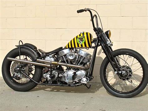 Yellow Jacket Panhead Bobber Motorcycle Harley Motorcycle Tank