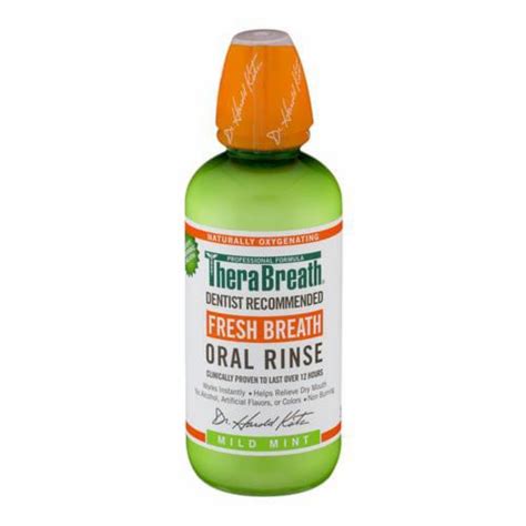 Therabreath Fresh Breath Oral Rinse Mild Mint Pack Of 18 18 Pack