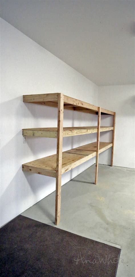These diy garage storage shelves are a brilliant way of maximizing storage space. Ana White | Easy and Fast DIY Garage or Basement Shelving for Tote Storage - DIY Projects