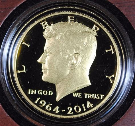 2014 W Kennedy Half Dollar 50th Anniversary Gold Proof Coin