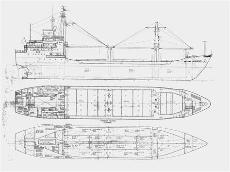 Сargo Ship Mikhail Cheremnykh Blueprint Download Free Blueprint For