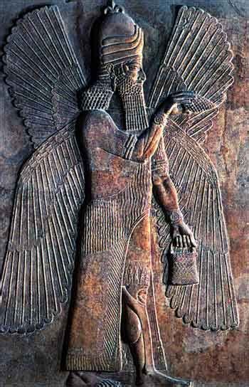 Four Winged Deity From Assyria Palace Of Sargon II Ancient Egyptian
