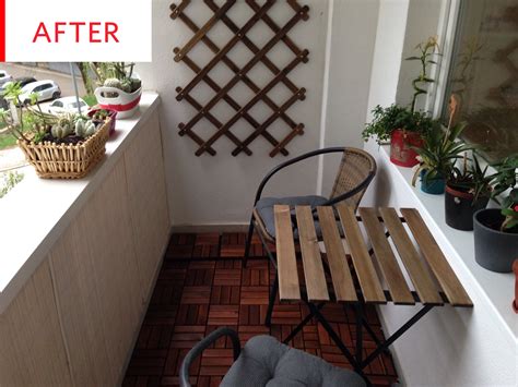Before And After This Cold Concrete Balcony Gets An Easy 200 Upgrade