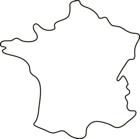Carte De France Illustration Vectorielle De Contour Simple Carte