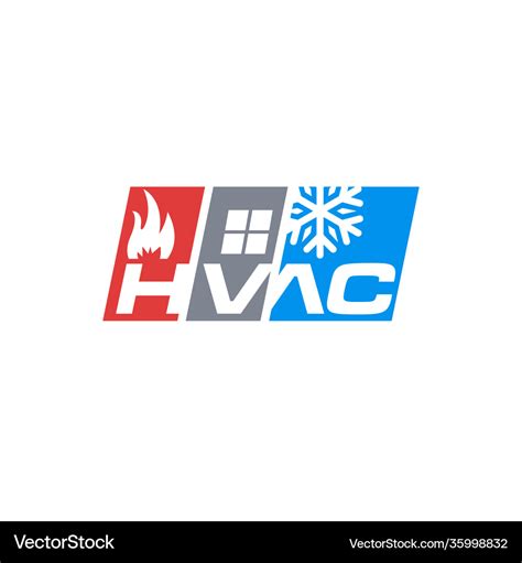 Heating And Cooling Hvac Logo Design Business Vector Image