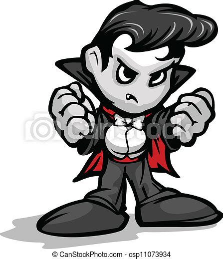 Tough Guy Vampire With Cape Vector Graphic Vampire Mascot With