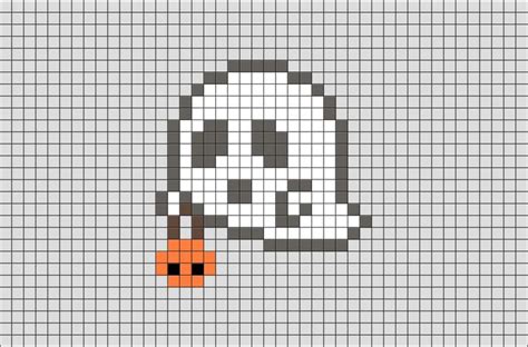 Ghost Pixel Art Halloween Cross Stitch Patterns Cross Stitch Art