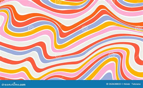 Acid Wave Rainbow Line Backgrounds In 1970s 1960s Hippie Style Y2k