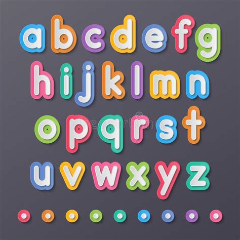 Paper Small Alphabet Letters Stock Vector Illustration Of Letter