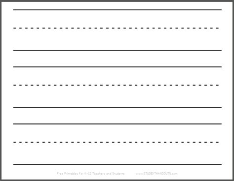 Name writing practice should give kids a strong sense of achievement and set them on the right path to reading. Large dashed writing lines printable sentence strips sheet ...