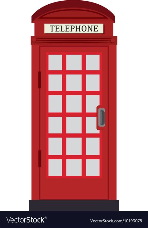 Row of iconic london red phone cabins with the rest of the picture in black and white photographic print by kamira. Telephone cabin london icon graphic Royalty Free Vector