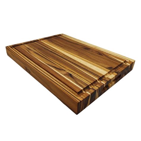 Tabla Chef Pro L 3bros Para Cortar Y Servir Madera De Teca Cafe 30x40x4