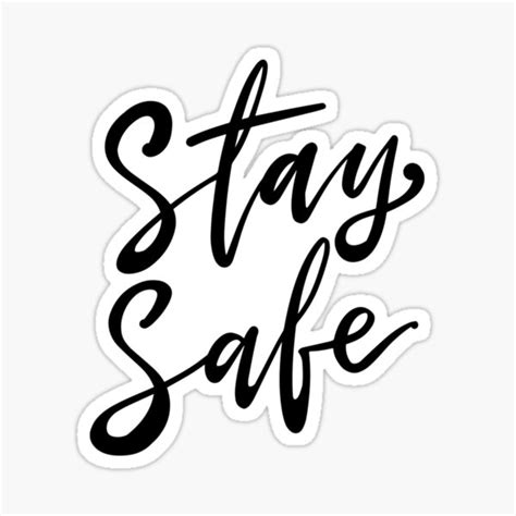 Stay Safe Sticker By Eva Aestheticcc Redbubble