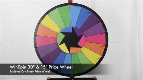Winspin® 15 18 24 Tabletop Dry Erase Color Prize Wheel Youtube