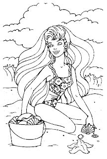 Barbie On The Beach Coloring Pages Disney Coloring Pages