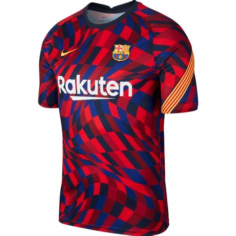 Nike Fc Barcelona Mens Short Sleeve Soccer Top Soccer Premier