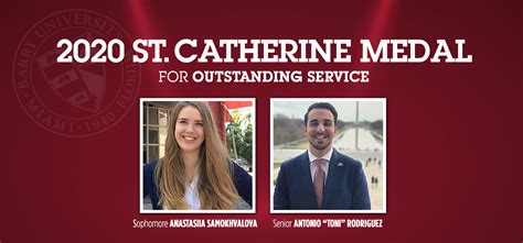 Barry University News Two Students Recognized For Outstanding Service