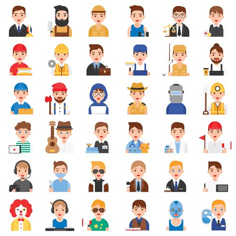 Profession And Job Related Icon Set 1255002 Vector Art At Vecteezy