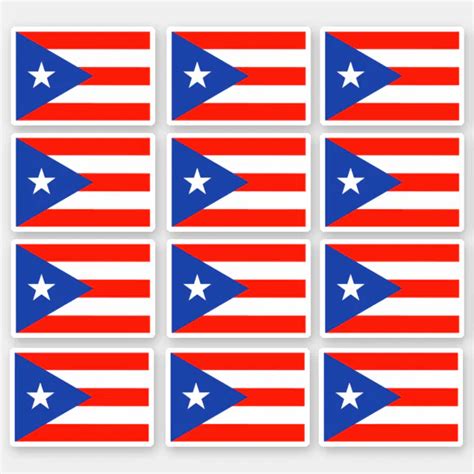 Pegatina Banderas Boricuas Bandera Puertorriqueña 6x6 Peg Zazzlees