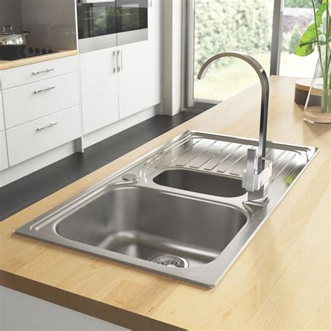 This sink comes with a contemporary kitchen tap included, and it's easy to install in most worktops. Kitchen Sinks - Our Pick of the Best | Ideal Home