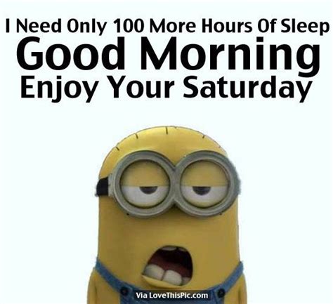 I Need Only 100 More Hours Of Sleep Good Morning Enjoy Your Saturday