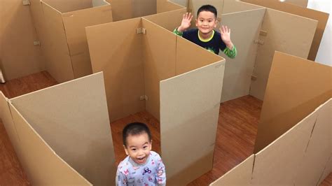 Diy How To Make Giant Maze Labyrinth From Cardboard For Kids Play