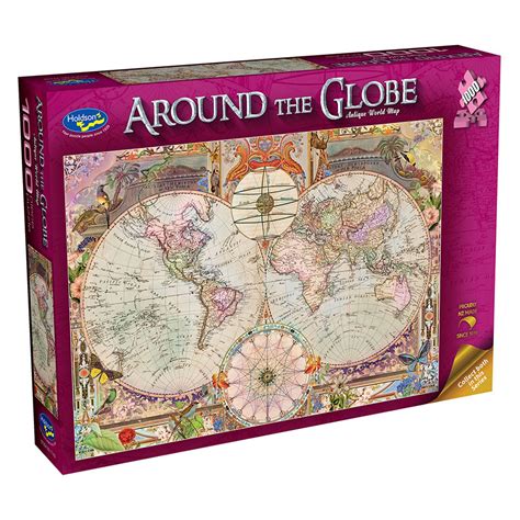 Holdson Around The Globe Antique World Map 1000 Piece Jigsaw Puzzle