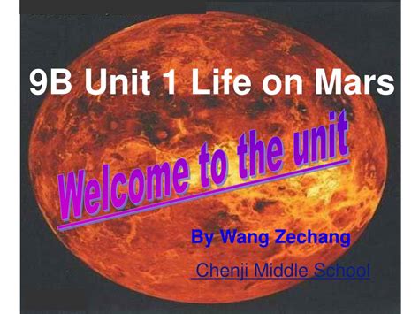 Ppt 9b Unit 1 Life On Mars Powerpoint Presentation Free Download