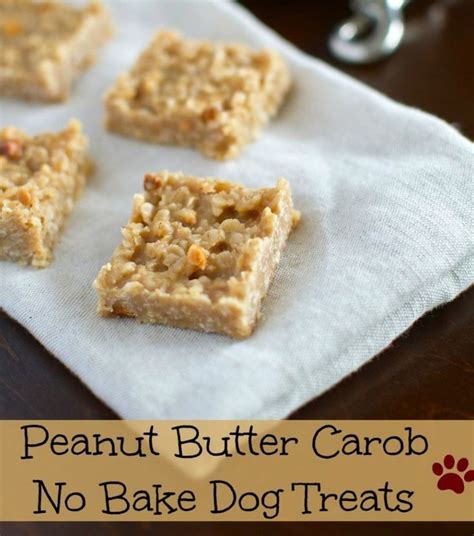 Peanut Butter And Carob Dog Treats No Bake Dog Treats Dog Treats