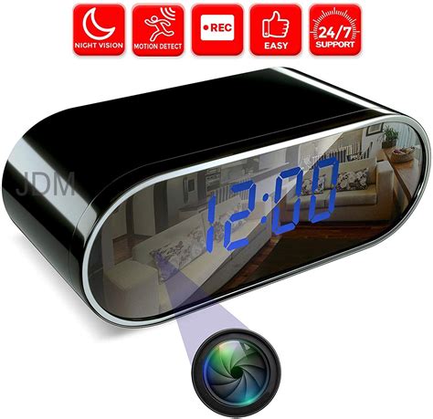 1080p Wifi 4k Spy Hidden Camera Alarm Clock Dvr Ir Motion Detection